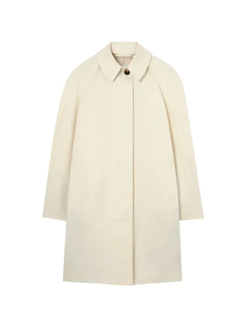 Burberry mid-length ruched gabardine car coat Neutrals 8127912