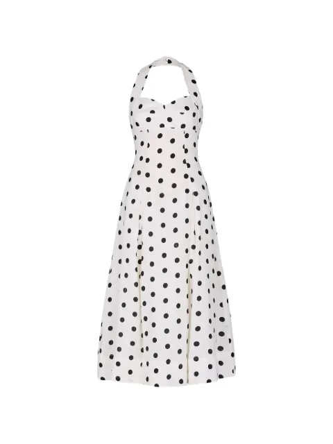 Nicholas Seraphina dress - white black polka-dot White R26D2436LB