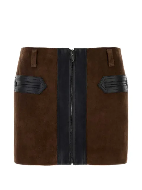 Marni suede mini skirt Brown GOMX0848QUULV894