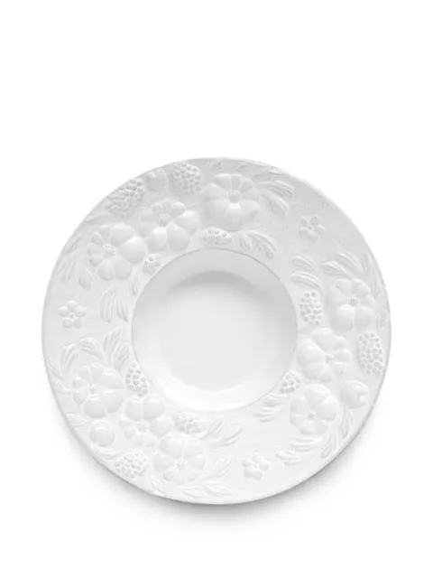 Astier De Villatte Hortus floral-embossed soup plate White ASCHRT1