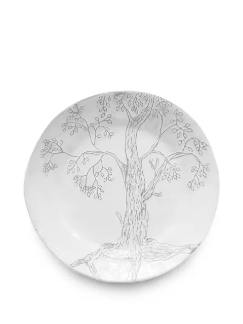 Astier De Villatte large tree-engraved dinner plate White ASPSTK2