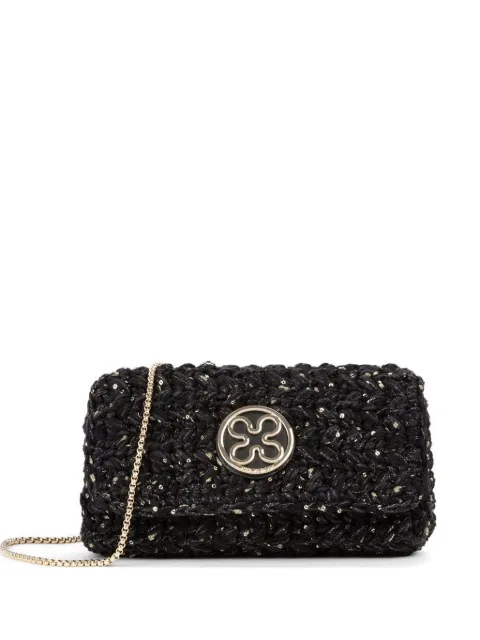 V°73 Pattina Greta sequined cross body bag Black 73BS9UU01