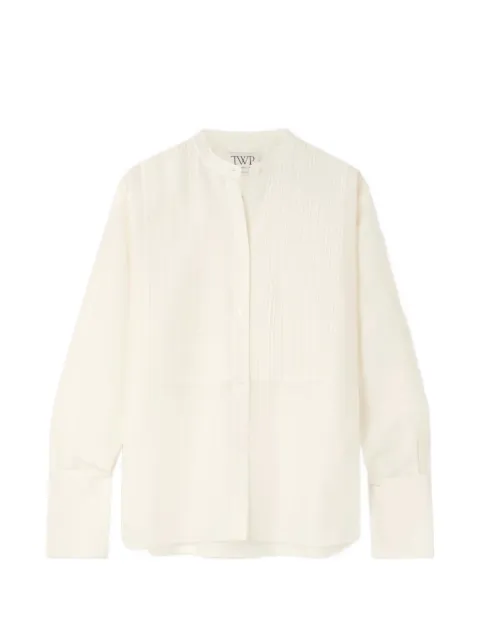 TWP The Night Before pleated shirt Neutrals O555476