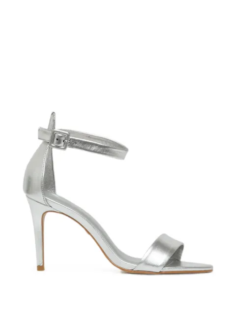 CARRANO metallic-effect buckle-fastening sandals Silver 405014
