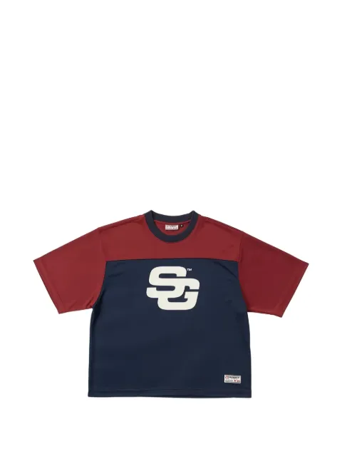 SUMMIT GAMES logo-print mesh T-shirt Blue SG2630101