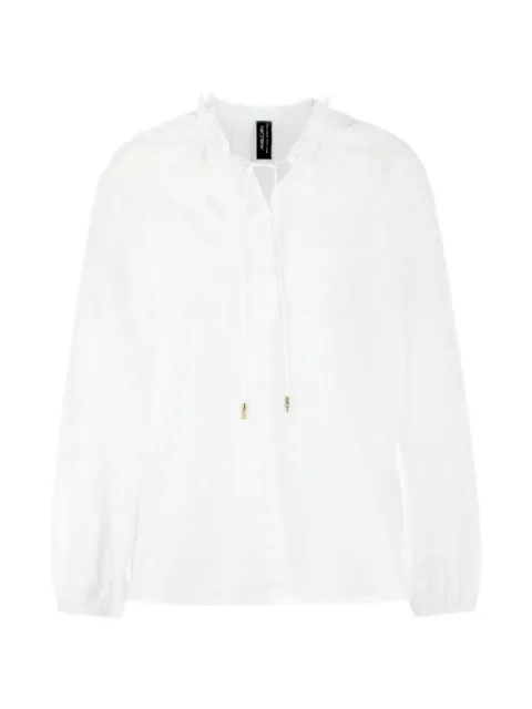MARCCAIN ruffled tie-fastening blouse White AC5124W38