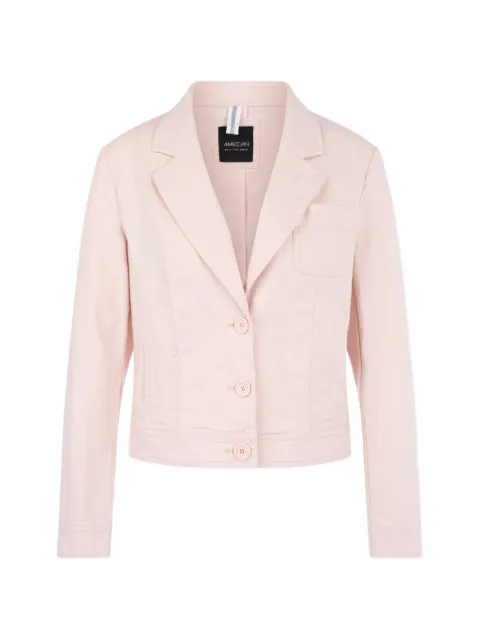 MARCCAIN notched-lapel button-fastening denim jacket Pink AS3414W30