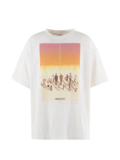 SAINT MXXXXXX x Geeks Rule Evengelion graphic-print T-shirt White SM25SHR8C13OW