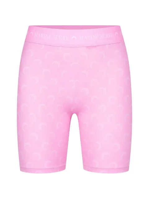 Marine Serre Moon jersey mini shorts Pink WSH007ACJER0001PK30