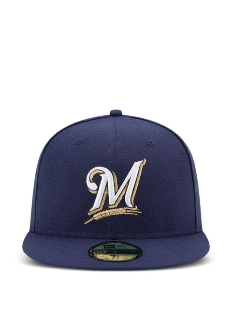 NEW ERA CAP 59FIFTY Milwaukee Brewers Performance Authentic Fitted cap Purple NE970