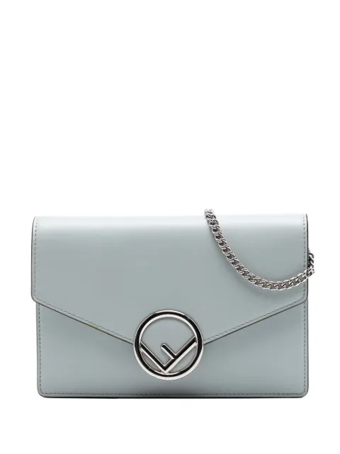 Fendi Pre-Owned 2010-2026 Leather F Is Fendi Envelope Wallet On Chain crossbody bag Grey XZUFUH7IYXL0BY3G