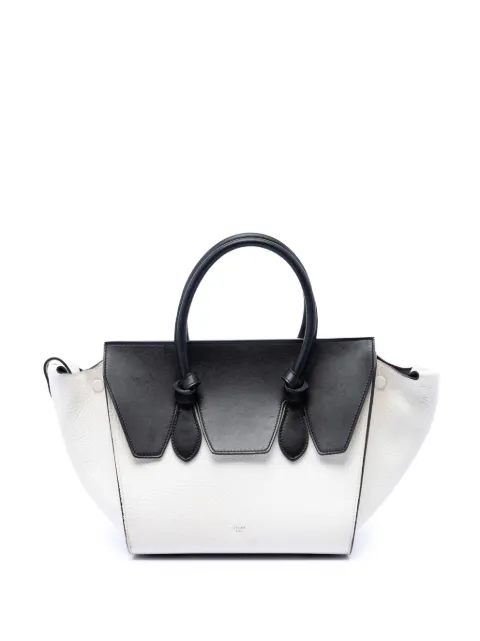Celine Pre-Owned 2015 Medium Bicolor Calfskin Tie Knot tote bag White JEU0M1QRTXZWFQ7Z