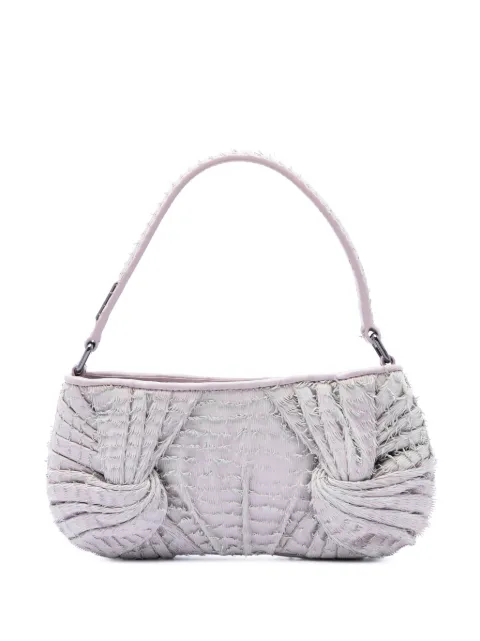 Burberry Pre-Owned 2000-2017 Prorsum Leather Fringed shoulder bag Purple A2TI0ZCASI9YAS80