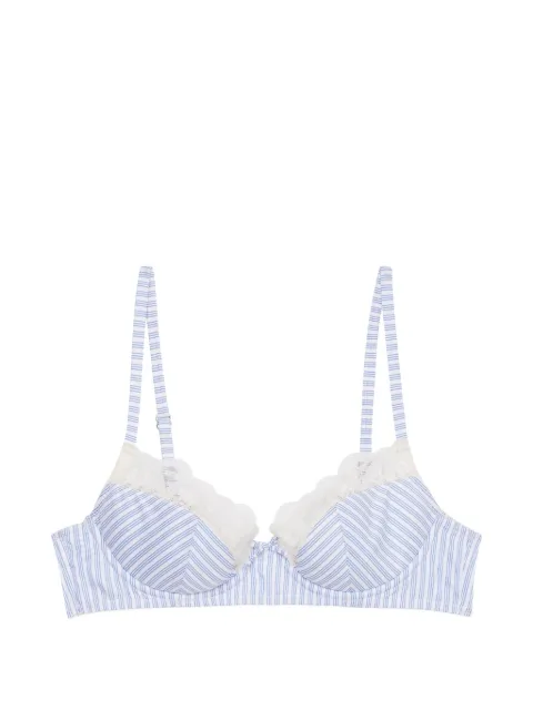 Fleur Du Mal East Hampton lace-trim bra Blue BR05501140