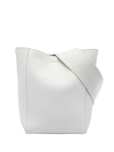 Celine Pre-Owned 2019 Small Soft Grained Calfskin Seau Sangle bucket bag White 36ZU4JZRAJ5EANT7