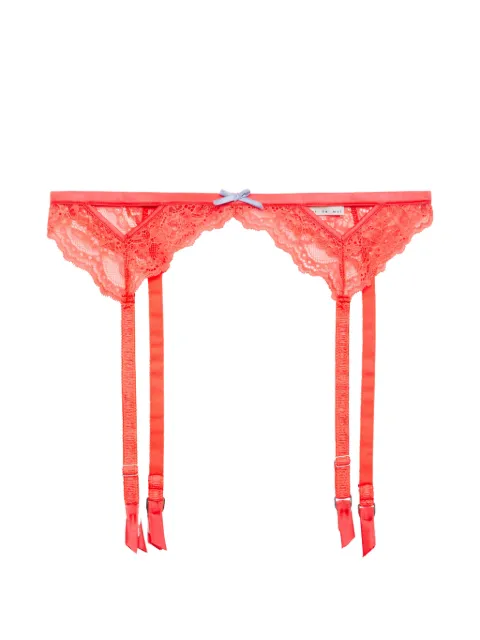 Fleur Du Mal Bianca lace garter belt Red GR00981020