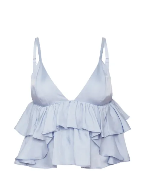 Fleur Du Mal ruffled top Blue TP0771612