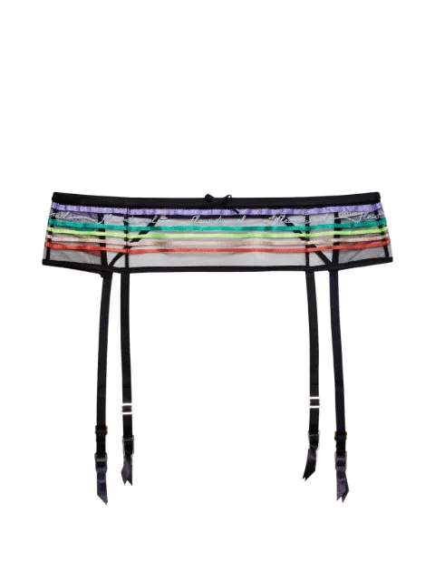 Fleur Du Mal Taste Le Rainbow garter belt Black GR0112