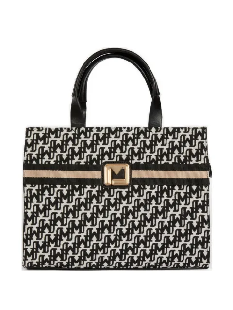 Morgan logo-plaque top-handle tote bag Black 2TIMONO