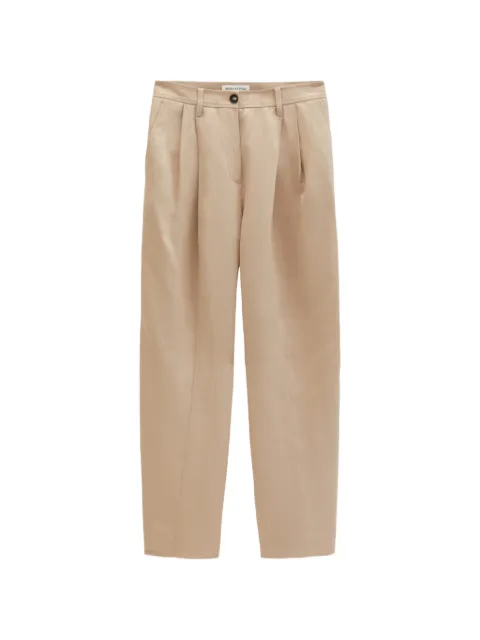 Marc O'Polo pleated woven trousers Neutrals 5000014070