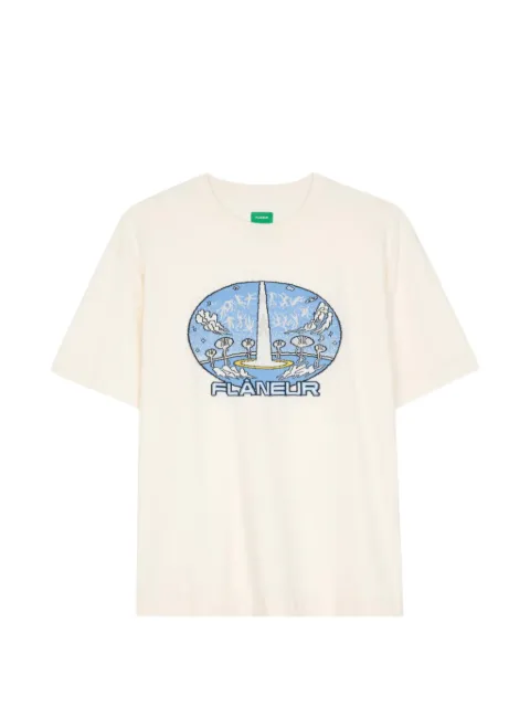FLÂNEUR Euphoric knitted T-shirt White FTSH120