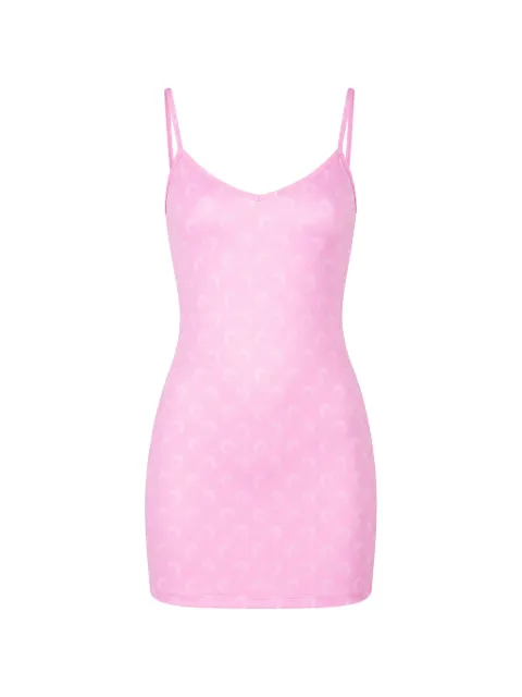 Marine Serre Moon-print jersey dress Pink WDR485ACJER0001PK30