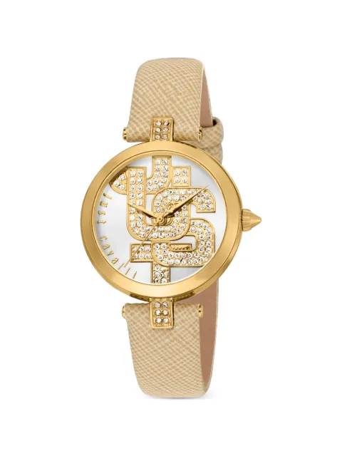 Just Cavalli Maiuscola crystal-embellished 32mm watch Silver JC1L241L0025