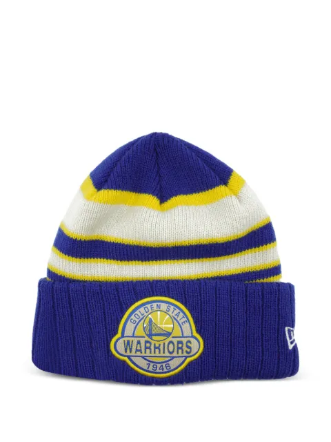 NEW ERA CAP Golden State Warriors striped beanie hat Blue NE641