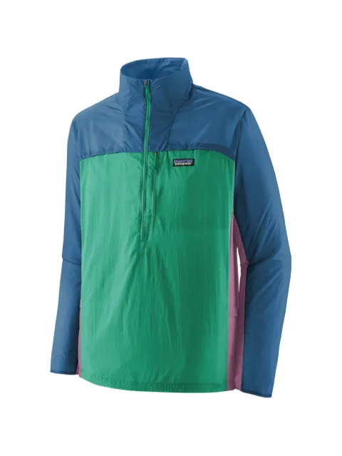 Patagonia Houdini Stash colour-block half-zip jacket Green 23410