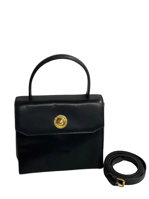 Celine Pre-Owned 20th Century Calfskin Star Ball Top Handle Bag satchel Black Y9OJDWBPD15DJ540
