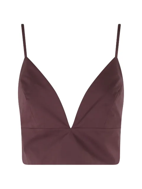 Federica Tosi V-neck cropped top Purple 41352400098