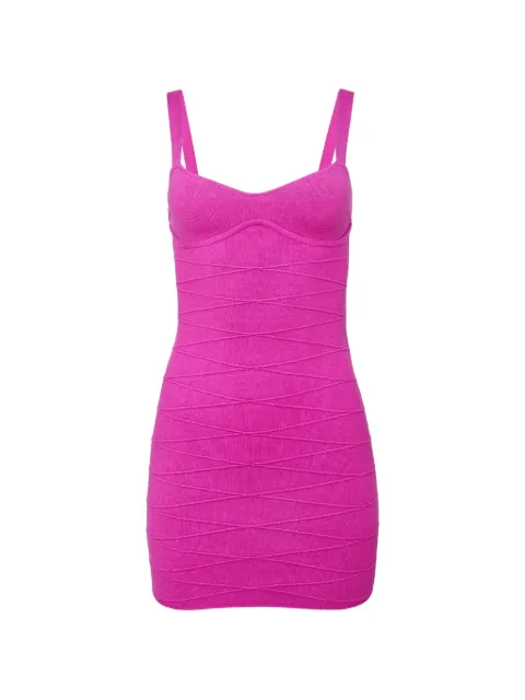 Fleur Du Mal bandage sweetheart-neck mini dress Pink DR0752772