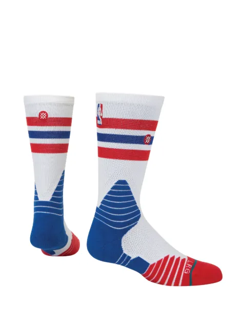 Stance x NBA stripe crew socks White M559D6CSBRRED
