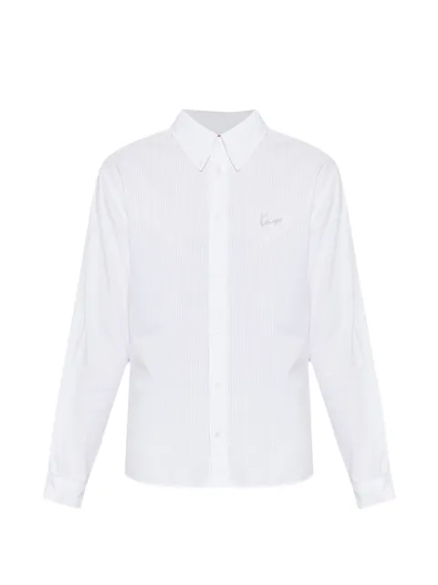 Kenzo logo-embroidered shirt White FG65CH4109KB