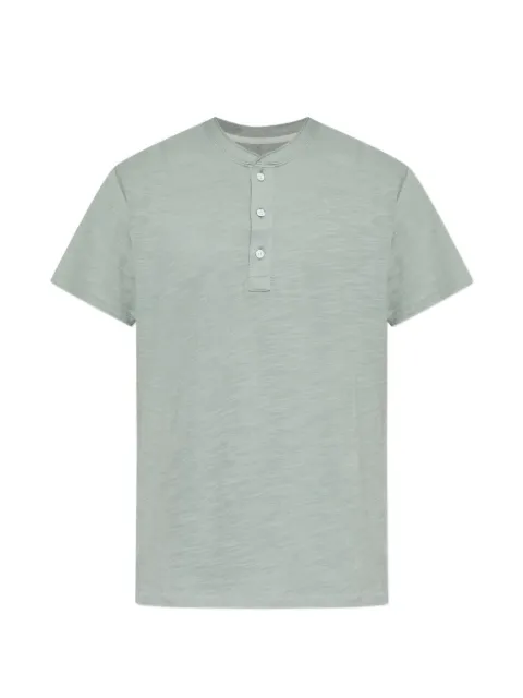 rag & bone buttoned neckline polo shirt Green RF0126ST2FM