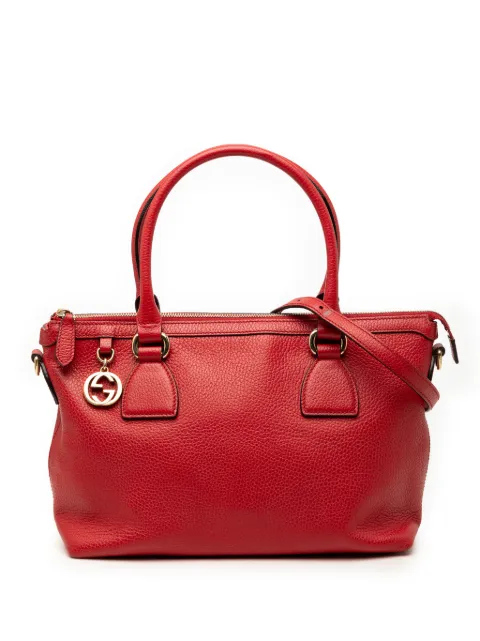 Gucci Pre-Owned 2000-2015 Dollar Calfskin GG Charm satchel Red R3HJ0MZL4AZHN8N7