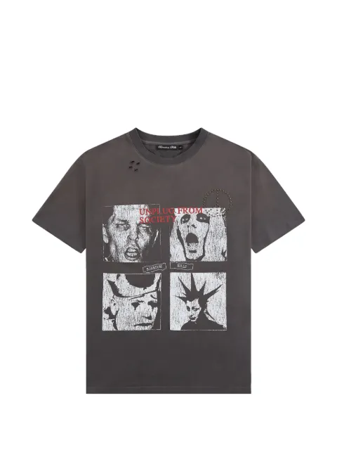 Boredom Kills Scream studded T-shirt Grey BK018