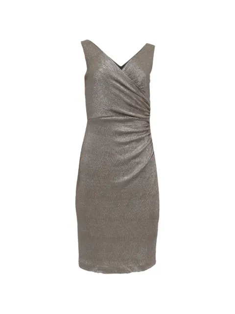 Ralph Lauren Vintage metallic faux-wrap dress Gold GILTPUUSCL741463W