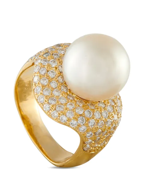 LB Exclusive pearl and diamond ring Gold MF28043026