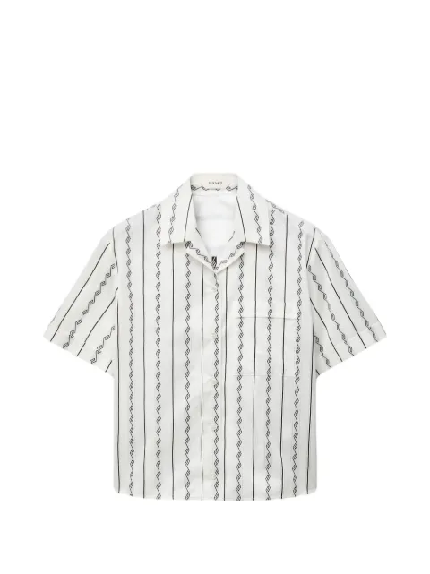 Versace Greca-print short-sleeved shirt White 10264441A18456