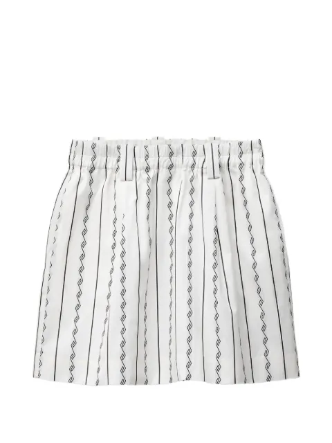 Versace Greca-print pleated skirt White 10258581A18456