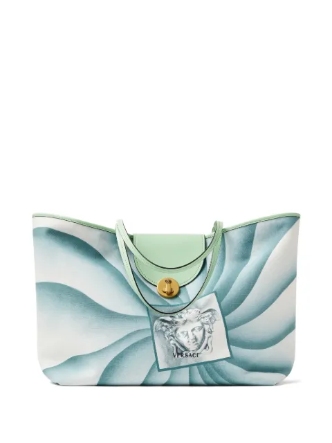 Versace Vivian printed large canvas tote White 10241041A18619
