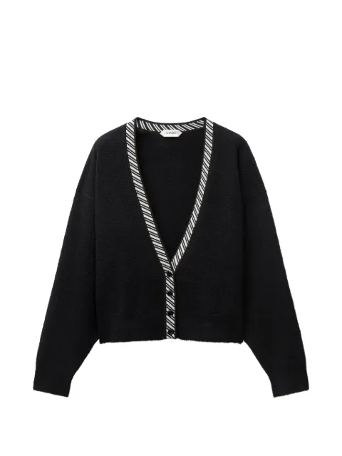 Versace terry-knit cotton V-neck cardigan Black 10263881A18331