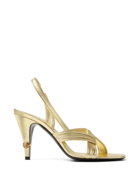 Versace Gianni metallic nappa sandals 90 mm Gold 10255871A18509