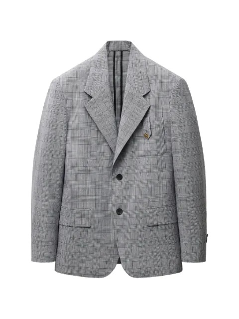 Versace Prince Of Wales wool blazer Grey 10258901A18589