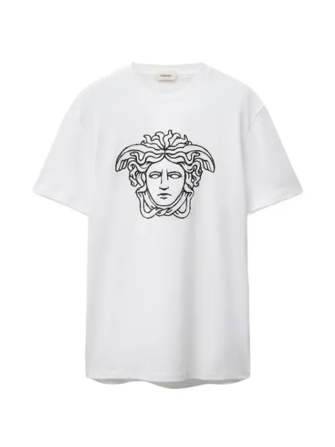 Versace Medusa sequin-embellished T-shirt White 10264521A18452