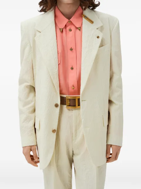 Versace wool creased blazer Neutrals 10257581A18208
