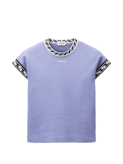 Versace cotton knit T-shirt Purple 10253541A18356