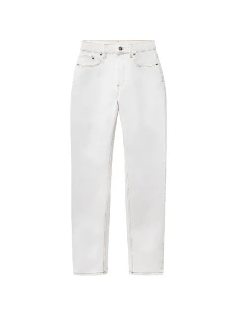 Versace Medusa-patch contrast-stitch jeans White 10256681A18652