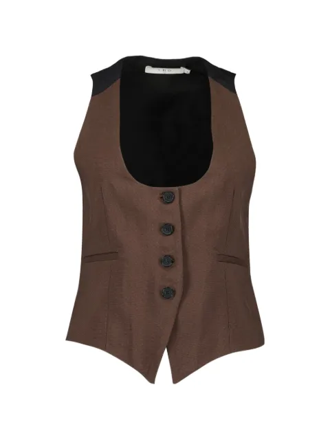 IRO button-up waistcoat Brown WP16CALA